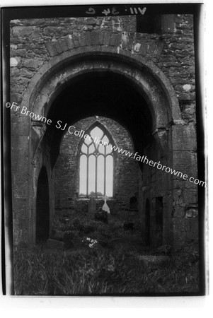 CREEVALEA ABBEY CHANCLE ARCH OF CHURCH